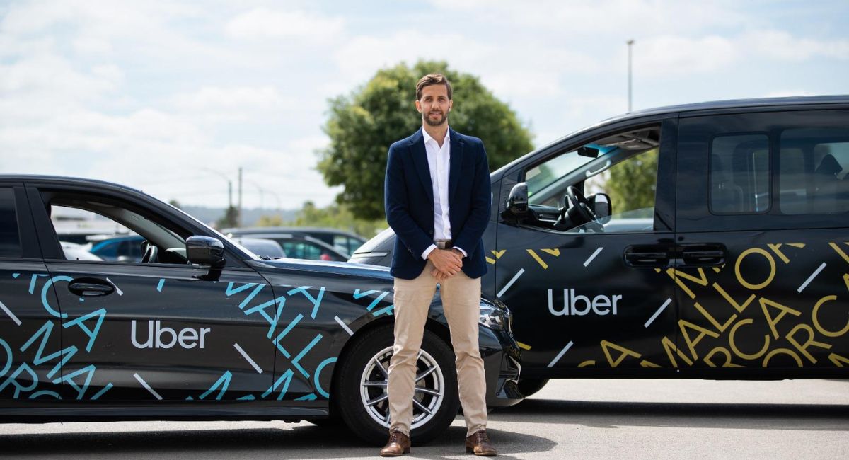 Un chauffeur Uber à l'aeroport de Majorque